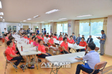 (사진보도) 박정현 부여군수, 홍산면 주민자치센터에서 현장소통
