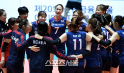 [포토] 한국 여자배구, 홍콩에 3-0 완승