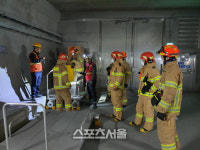 [포토]국내최장 KTX대관령터널 실전같은 화재진압훈련