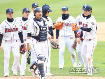 [포토] 두산 베어스, 키움전 연습경기...5-0 승리!