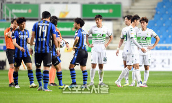 [포토]인천-전북, 1-1 무승부로 마무리