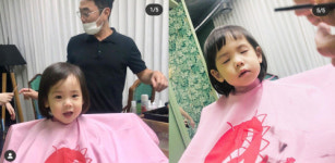 SES 유진, 둘째 딸 미용실 근황 올려…그냥 신난 귀요미 막둥이