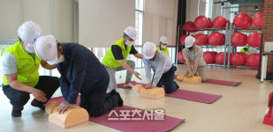 용인도시공사, 남사스포츠센터 화재사고 합동 훈련