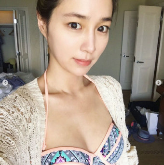 '이병헌' 이민정, 놀라운 수영복 자태...