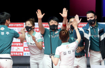 프로당구 PBA팀리그 '신생팀' 하나카드 2연승…'역시 우승후보'