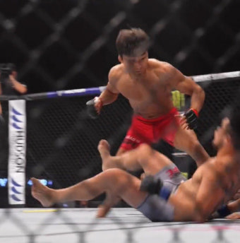 [로드 투 UFC] '코리안 타이거' 이정영, 1R 42초 만에 뤼카이 제압...역시 한국 호랑이