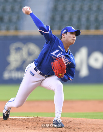 [포토]시즌 3승 노리는 삼성 원태인