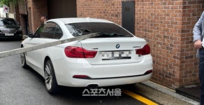 [단독]“안전관리 미흡?” 톱스타A 강남 신축주택 공사장서 대형철근 낙하, BMW 파손돼