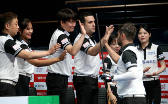 0-3→4-3 ‘환상 리버스스윕!’…디펜딩 챔프 블루원리조트, 하이원에 대역전극, PBA팀리그 ‘단독선두’