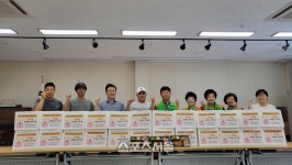 횡성군 강림면자율방재단, 수제돈가스 도시락 나눔