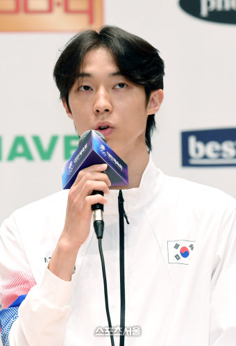 [포토]아시안게임 각오 밝히는 태권도 국가대표 장준