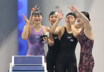 여자 계영 800m도 해냈다…역전극으로 ‘동메달’, 韓 수영 메달 18개 ‘수확’[SS항저우in]