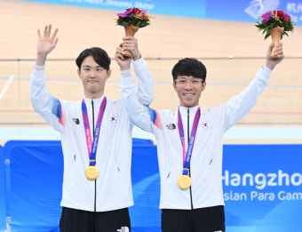 항저우APG ‘첫 金’은 사이클 김정빈…사격 이장호·박진호도 나란히 金·銀 수확[SS항저우in]