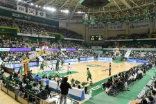 [포토]원강수 원주시장, DB프로미 농구 홈 개막전 참석