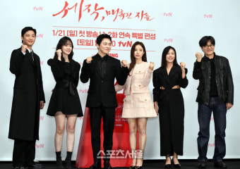 [포토] 이신영-박예영-조정석-신세경-장영남-이규회 ‘파이팅’
