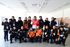 [포토]심재국 평창군수, 소방 방면지휘본부·평창경찰서 현장지휘소 격려 방문
