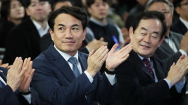 [포토]김진태 강원특별자치도지사, 강원 건설·건축 박람회 참석