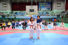 [포토]신영재 홍천군수, 제47회 강원자치도태권도협회장기 태권도대회 참석