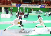 해남우슬체육관 ,전국소년체전  펜싱경기 열기 뜨겁다