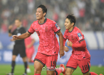배준호 2연속경기 도움, 오세훈 A매치 데뷔골 ‘쾅’…홍명보호, 전반 1-0 리드[이라크전 현장]