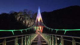 홍천군, 송학정 인도교 경관조명 점등식 개최