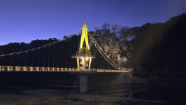 홍천군, 송학정 인도교 경관조명 점등식 개최