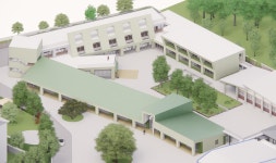 춘성중학교, 강원형 학교시설 개축사업에 따른 모듈러교실 입실