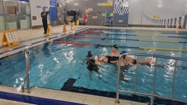 [강원소방]철원, 국민체육센터 실내수영장 익수자 대응 합동 안전훈련