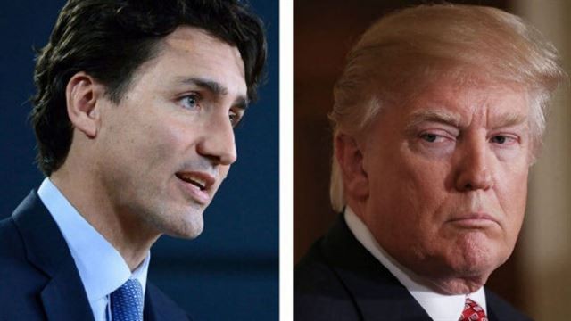 트럼프 대통령과 트뤤도 총리의 무역 관련 설전, NAFTA 재협상, 미캐나다 경제협력에 관한 뉴스가 화제입니다. 이에 대한 기사 제목을 트럼프-트뤤도 간 무역 설전, 무역 협력 논점에서 갈등으로 제안합니다.