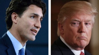트럼프 대통령과 트뤤도 총리의 무역 관련 설전, NAFTA 재협상, 미캐나다 경제협력에 관한 뉴스가 화제입니다. 이에 대한 기사 제목을 트럼프-트뤤도 간 무역 설전, 무역 협력 논점에서 갈등으로 제안합니다.