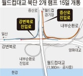월드컵대교 북단 램프 2개 15일 개통
