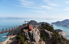 후들후들 발 밑으로 ‘봄 빛깔’ 절경…통영 사량도