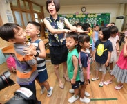 [포토] 키가 얼마나 컷나? 초등학교 개학