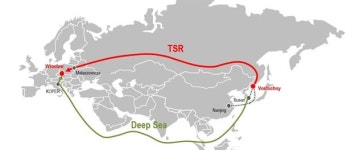 판토스, 시베리아횡단철도로 유럽까지 화물 운송