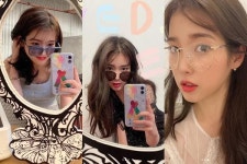 거울 셀카 속 아이유, 어떤 안경도 소화하는 여신 비주얼