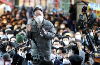 野 후보 단일화 입장 묻자... 이재명 
