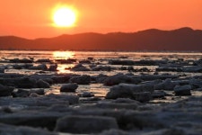 북극에 온 듯... 유빙 뒤덮인 동막해변 [사진잇슈]