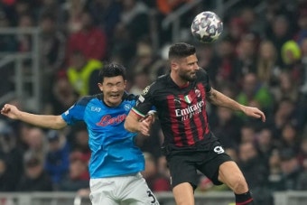 안풀리는 김민재…나폴리 UCL 8강 1차전서 AC밀란에 0-1 패