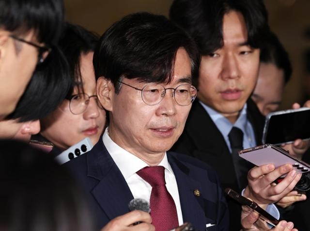 조경태 국민의힘 의원, 내란 특검 참고인 조사 중