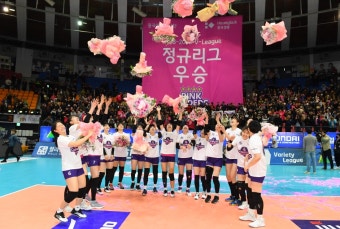 '정규리그 우승' 흥국생명, 현대건설에 3:1 승리로 챔피언결정전 직행