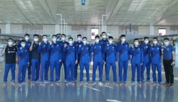 '백신 접종 완료' 상무, 아시아남자배구선수권대회 출전 위해 출국