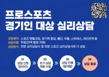 프로스포츠협회, 프로스포츠 경기인 대상 심리상담 서비스 제공