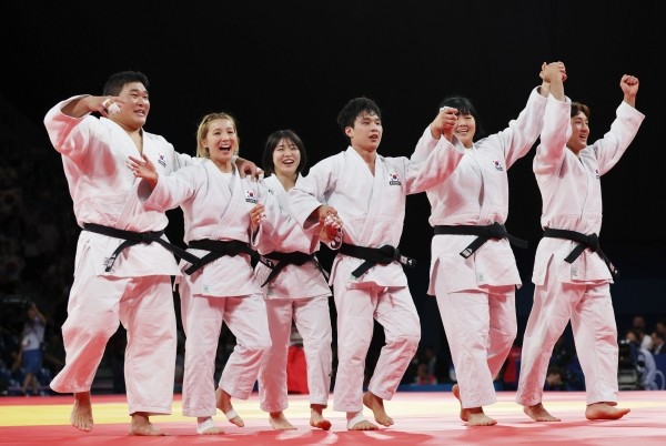 한국 유도 대표팀, 2024 파리 올림픽 혼성단체전서 동메달 획득 완료!