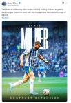 EPL 638경기 출전 39세 제임스 밀너, 브라이턴과 1년 계약 연장...대기록 작성 기회 얻어