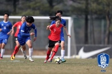 남자도 문제없다…女 축구대표팀, 능곡고에 3-0 완승