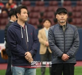 [포토S] 서울시민리그 야구대회 참석한 김동주-김용수 감독