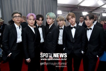 [현장S]방탄소년단, 그래미어워즈 레드카펫 밟았다…