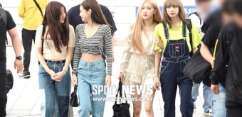 블랙핑크 출국, 아침에도 끄떡없는 미모 [공항패션]