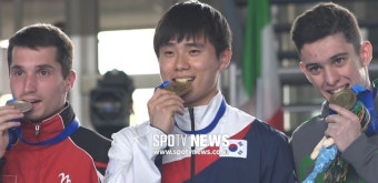 [나폴리 U-대회] '체조 간판' 김한솔, 뜀틀 金 획득…압도적 기량