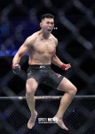[UFC 부산] 정다운, 1분 4초 만에 KO승…오른손 한 방으로 끝냈다